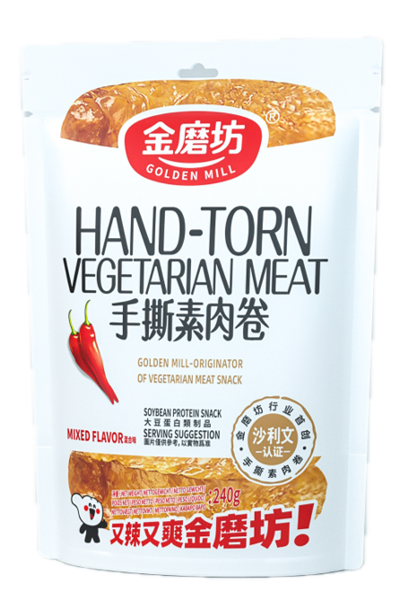 手撕素肉卷